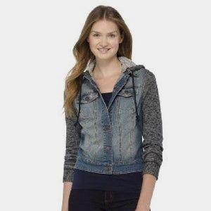 Mossimo Supply Co Denim/Jean hooded jacket
